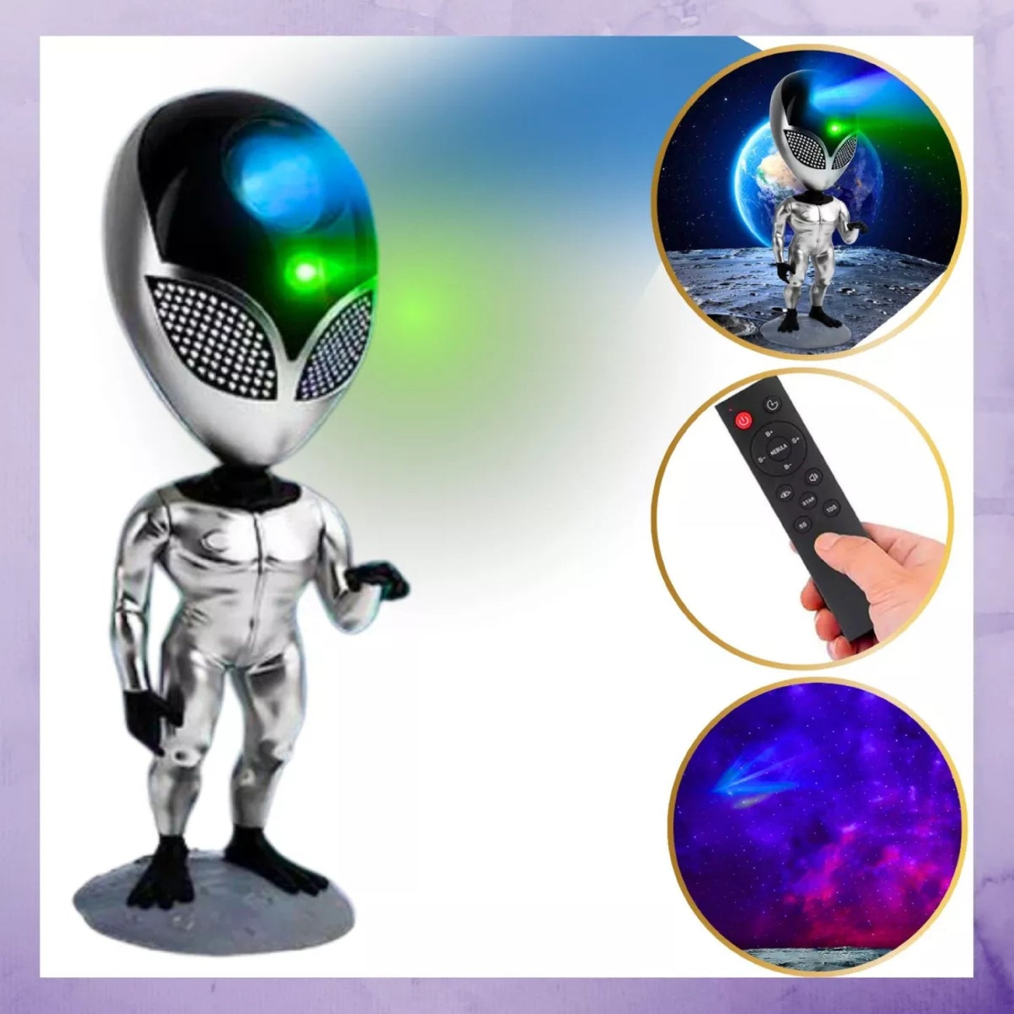 Proyector Alíen  De Galaxia Con Control